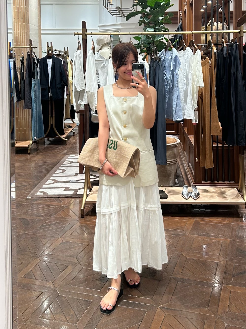 3サイズ展開】サテンティアードキャミワンピースを使った人気