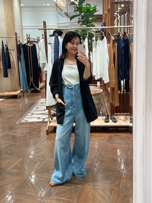 LOUNGEDRESS ハイウエストデニムパンツ セール】ハイウエストデニムパンツ（デニムパンツ