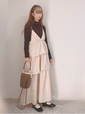 「GRL」｜「アイテム（バレエシューズ）」を使った、shiroさん（レディース・159cm）の春コーディネート