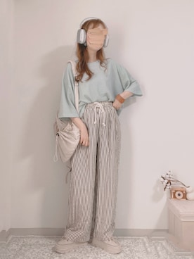 「GRL（グレイル）のアイテム（バックパック/リュック）」を使った、shiroさん（レディース・159cm）の春コーディネート