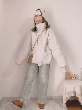 「GRL（グレイル）のアイテム（ローファー）」を使った、shiroさん（レディース・159cm）の冬コーディネート