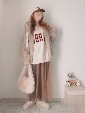 「CORNERS（コーナーズ）のアイテム（ジャケット/アウター）」を使った、shiroさん（レディース・159cm）の冬コーディネート