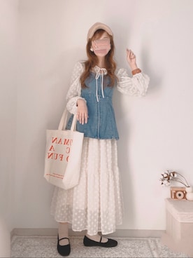 「アイテム（ピアス（両耳用））」を使った、shiroさん（レディース・159cm）の冬コーディネート