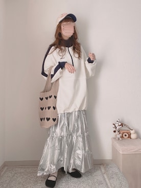 「マイベストコーデ2023」｜「アイテム（バレエシューズ）」を使った、shiroさん（レディース・159cm）の冬コーディネート