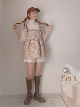 「秋コーデ」｜「GRL（グレイル）のアイテム（キャミソール）」を使った、shiroさん（レディース・159cm）の秋コーディネート