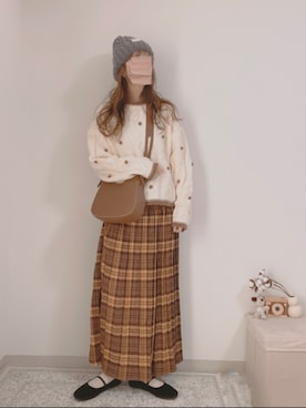 「新星WEARISTAにエントリー」｜「アイテム（バレエシューズ）」を使った、shiroさん（レディース・159cm）の冬コーディネート