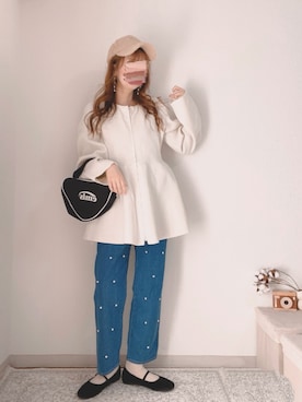 「crafty（クラフティー）のアイテム」を使った、shiroさん（レディース・159cm）の冬コーディネート