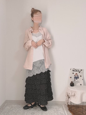 「tiptop（ティップトップ）のアイテム（トップス）」を使った、shiroさん（レディース・159cm）の春コーディネート