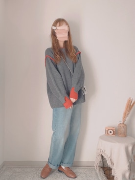 「アイテム（ローファー）」を使った、shiroさん（レディース・159cm）の秋コーディネート