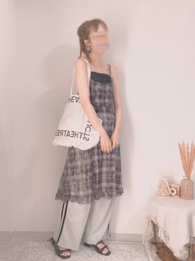 「アイテム（トートバッグ）」を使った、shiroさん（レディース・159cm）の夏コーディネート