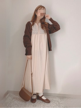 「いまどきジャケット写真」｜「アイテム（バレエシューズ）」を使った、shiroさん（レディース・159cm）の春コーディネート