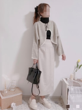 「Mayree（メイリー）のアイテム（ニット/セーター）」を使った、shiroさん（レディース・159cm）の春コーディネート
