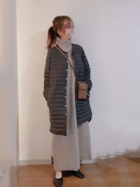「Traditional Weatherwear」｜「アイテム（ダウンジャケット/コート）」を使った、shiroさん（レディース・159cm）の冬コーディネート