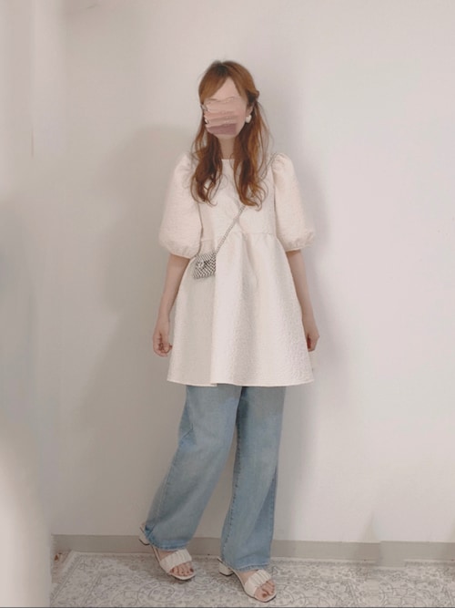 PATOU 白 長袖 チュニック 後ろリボン PATOU 白 長袖 チュニック 後ろリボン