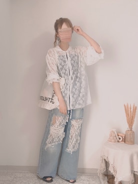 「アイテム（サンダル）」を使った、shiroさん（レディース・159cm）の夏コーディネート