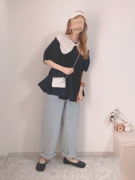 「reca（レカ）のアイテム（その他トップス）」を使った、shiroさん（レディース・159cm）の夏コーディネート