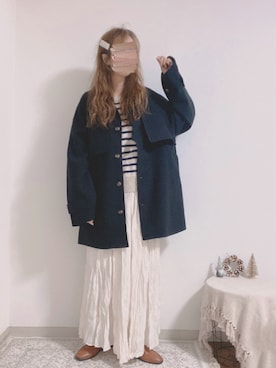 「アイテム（トレンチコート）」を使った、shiroさん（レディース・159cm）の冬コーディネート