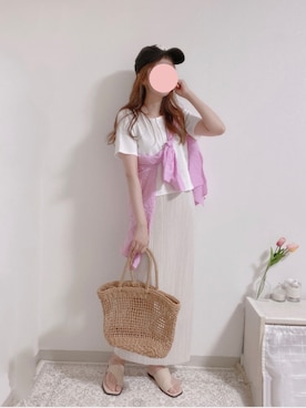 「everycoco（エブリーココ）のアイテム」を使った、shiroさん（レディース・159cm）の夏コーディネート