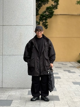 「PORTER（ポーター）のアイテム（バッグ）」を使った、Colorholic manさん（メンズ・172cm）の冬コーディネート