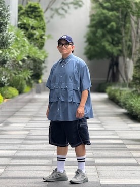 「アイテム（帽子）」を使った、Colorholic manさん（メンズ・172cm）の夏コーディネート