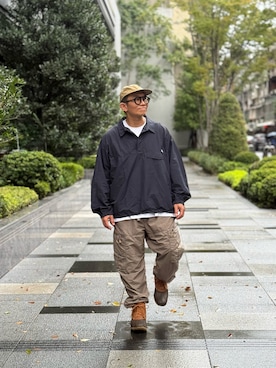 「アイテム（帽子）」を使った、Colorholic manさん（メンズ・172cm）の秋コーディネート