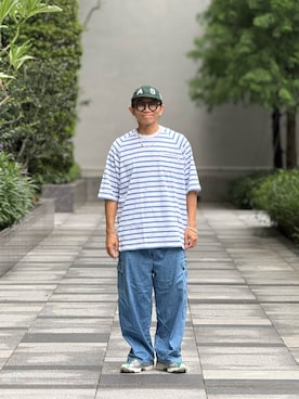 「Wrangler（ラングラー）のアイテム」を使った、Colorholic manさん（メンズ・172cm）の夏コーディネート