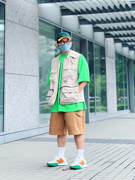「Carhartt WIP（カーハートダブリューアイピー）のアイテム（その他アウター）」を使った、Colorholic manさん（メンズ・172cm）の夏コーディネート