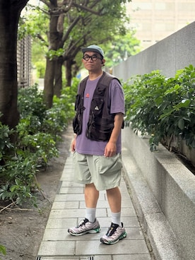 「アイテム（帽子）」を使った、Colorholic manさん（メンズ・172cm）の夏コーディネート