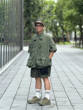 「アイテム（帽子）」を使った、Colorholic manさん（メンズ・172cm）の夏コーディネート