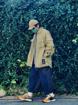 「patagonia」｜「アイテム（ミリタリージャケット）」を使った、Colorholic manさん（メンズ・172cm）の冬コーディネート