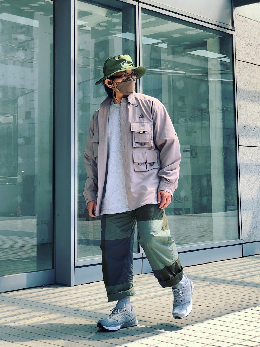 Colorholic man｜NIKE ACGのサンバイザーを使ったコーディネート