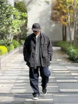 「Graphpaper（グラフペーパー）のアイテム」を使った、Colorholic manさん（メンズ・172cm）の冬コーディネート