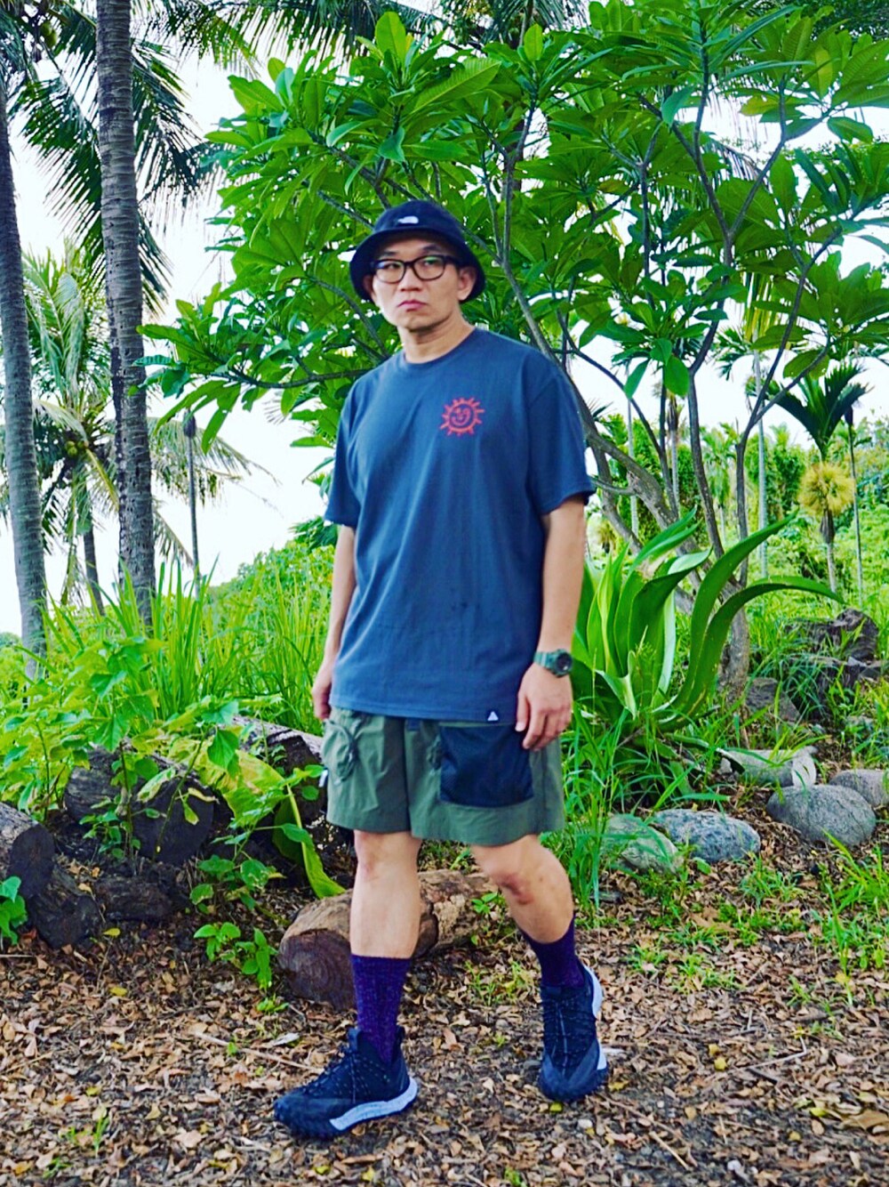 「THE NORTH FACE、NIKE、ACG、nike acg、ootd、streetstyle、streetfashion、menswear」｜「THE NORTH FACEのアイテム（ハンチング/ベレー帽、ブラック系）」を使った、Colorholic manさん（メンズ・172cm）の秋コーディネートの1枚目の写真