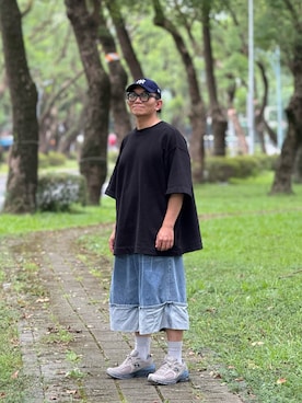 「アイテム（カーゴパンツ）」を使った、Colorholic manさん（メンズ・172cm）の夏コーディネート