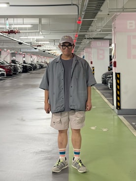 「アイテム（帽子）」を使った、Colorholic manさん（メンズ・172cm）の夏コーディネート