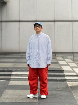 「Graphpaper（グラフペーパー）のアイテム（トップス）」を使った、Colorholic manさん（メンズ・172cm）の秋コーディネート