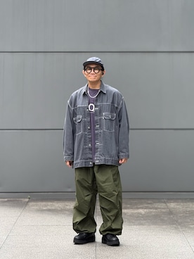 「Graphpaper（グラフペーパー）のアイテム」を使った、Colorholic manさん（メンズ・172cm）の春コーディネート