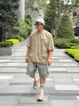 「アイテム（サンダル）」を使った、Colorholic manさん（メンズ・172cm）の夏コーディネート