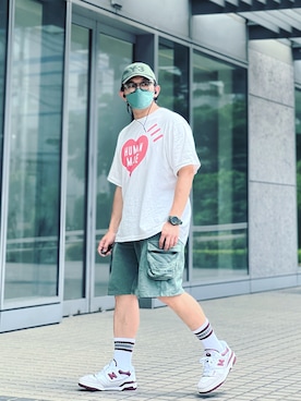 「thisisneverthat（ディスイズネバーザット）のアイテム（パンツ）」を使った、Colorholic manさん（メンズ・172cm）の夏コーディネート