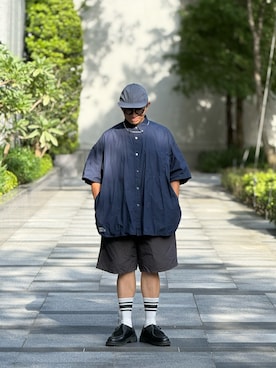 「green label relaxing（グリーンレーベルリラクシング）のアイテム（キャップ、グレー系）」を使った、Colorholic manさん（メンズ・172cm）の秋コーディネート