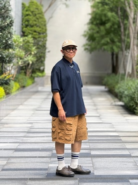 「ANGLAN（アングラン）のアイテム（パンツ）」を使った、Colorholic manさん（メンズ・172cm）の秋コーディネート