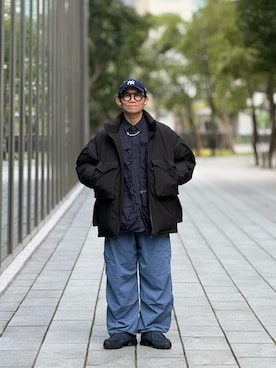 「PG（ピージー）のアイテム」を使った、Colorholic manさん（メンズ・172cm）の冬コーディネート