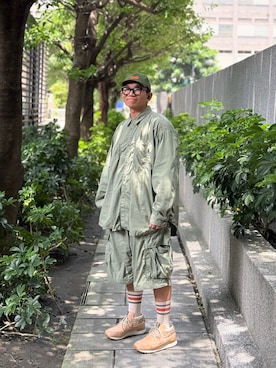 「アイテム（帽子）」を使った、Colorholic manさん（メンズ・172cm）の夏コーディネート