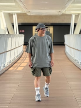 「アイテム（キャップ）」を使った、Colorholic manさん（メンズ・172cm）の夏コーディネート