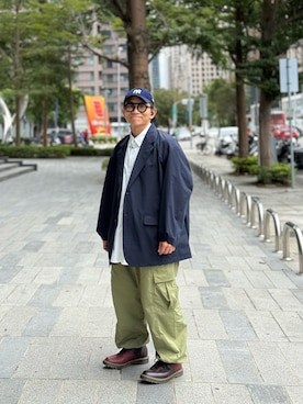 「アイテム（キャップ）」を使った、Colorholic manさん（メンズ・172cm）の秋コーディネート