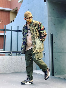 「Jordan」｜「アイテム（ミリタリージャケット）」を使った、Colorholic manさん（メンズ・172cm）の冬コーディネート