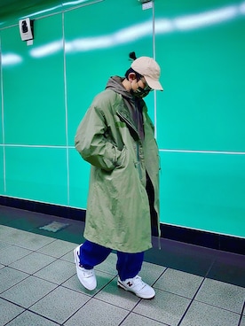 「Jordan」｜「アイテム（ミリタリージャケット）」を使った、Colorholic manさん（メンズ・172cm）の冬コーディネート