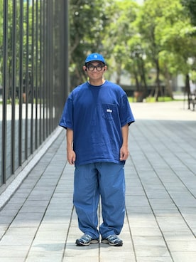 「アイテム（Tシャツ/カットソー）」を使った、Colorholic manさん（メンズ・172cm）の夏コーディネート
