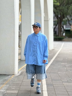 「Graphpaper（グラフペーパー）のアイテム（トップス）」を使った、Colorholic manさん（メンズ・172cm）の春コーディネート