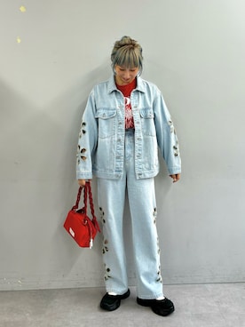 「HELLO.SANFRANCISCO（ハローサンフランシスコ）のアイテム（ジャケット/アウター）」を使った、arisa okitaさん（レディース・162cm）の秋コーディネート